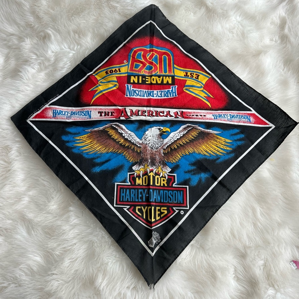 Harley-Davidson Black and Red Eagle Bandana